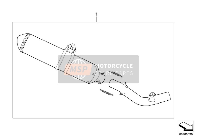 BMW G 450 X (0145) 2009 Silenciador deportivo 2 para un 2009 BMW G 450 X (0145)