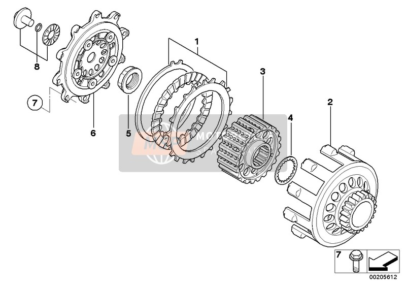 BMW G 450 X (0145) 2007 Embrague - piezas adicionales para un 2007 BMW G 450 X (0145)