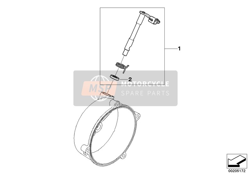 BMW G 450 X (0145) 2007 Controllo della frizione per un 2007 BMW G 450 X (0145)