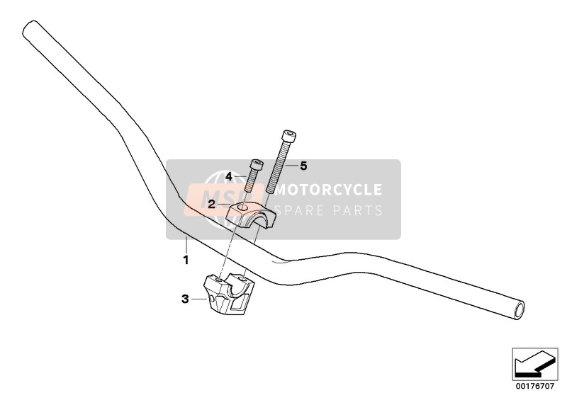 BMW G 450 X (0145) 2007 HANDLEBAR for a 2007 BMW G 450 X (0145)