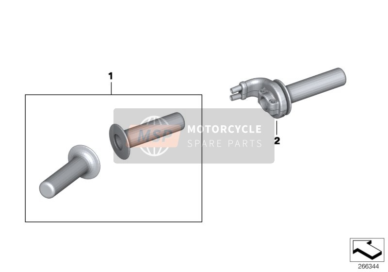 BMW G 450 X (0145) 2007 Handvatten voor een 2007 BMW G 450 X (0145)