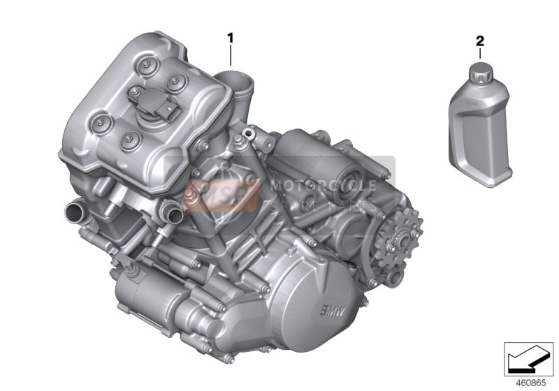 BMW G 450 X (0145) 2007 Motor für ein 2007 BMW G 450 X (0145)