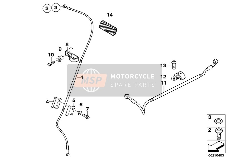 BMW G 450 X (0145) 2008 BRAKE LINE, FRONT/REAR for a 2008 BMW G 450 X (0145)