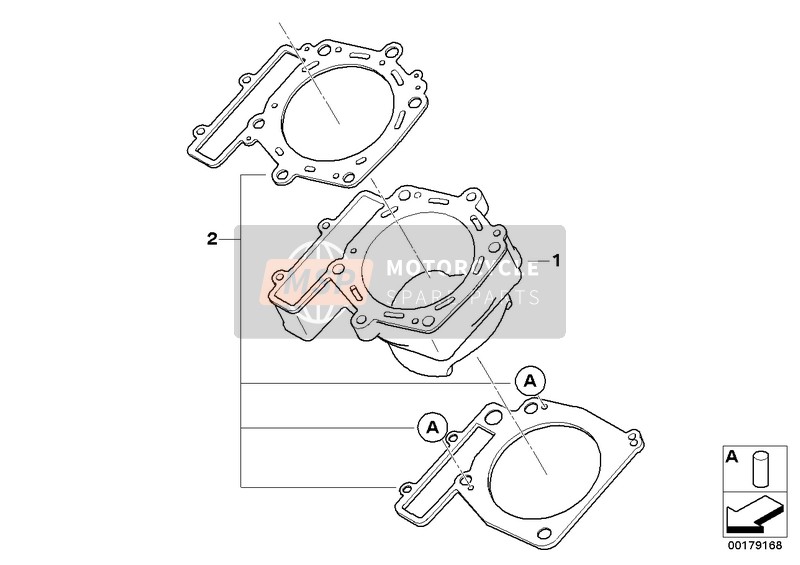 BMW G 450 X (0145) 2010 Cilinder voor een 2010 BMW G 450 X (0145)