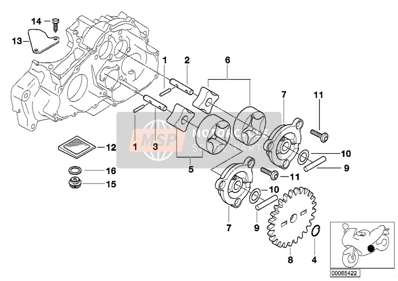 BMW G 650 GS 11 (0188,0189) 2014 Bomba de aceite-componentes para un 2014 BMW G 650 GS 11 (0188,0189)