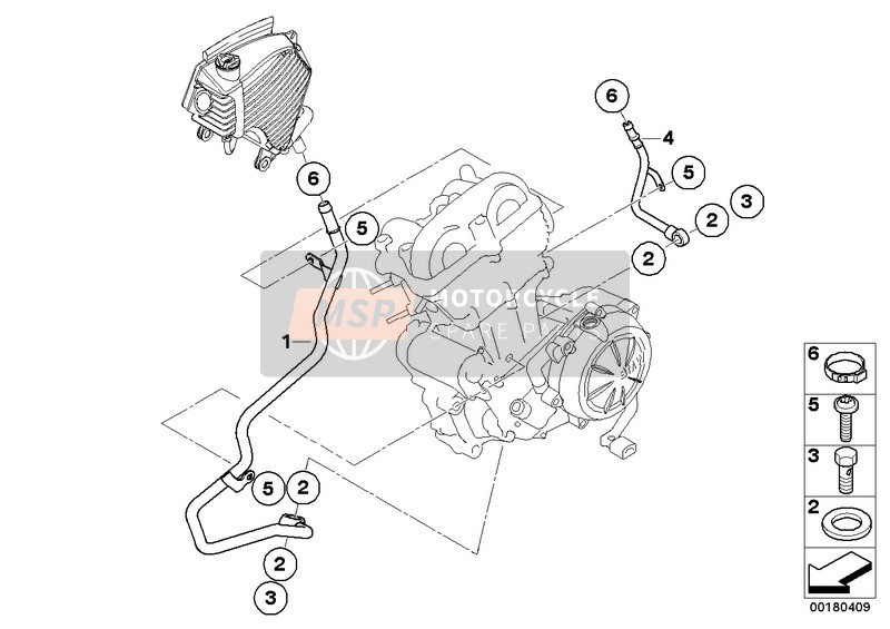 BMW G 650 GS 11 (0188,0189) 2012 LUBRICATION SYST., PIPES for a 2012 BMW G 650 GS 11 (0188,0189)