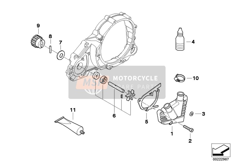 BMW G 650 GS 11 (0188,0189) 2013 Pompe à eau pour un 2013 BMW G 650 GS 11 (0188,0189)