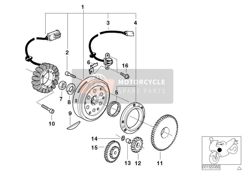 BMW G 650 GS 11 (0188,0189) 2013 ALTERNATOR for a 2013 BMW G 650 GS 11 (0188,0189)