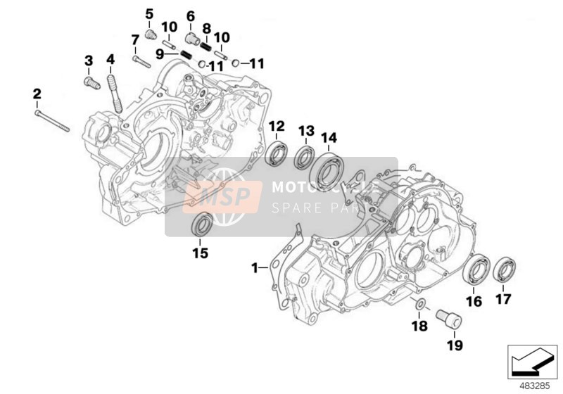 Pezzi montabili di carter del motore 1