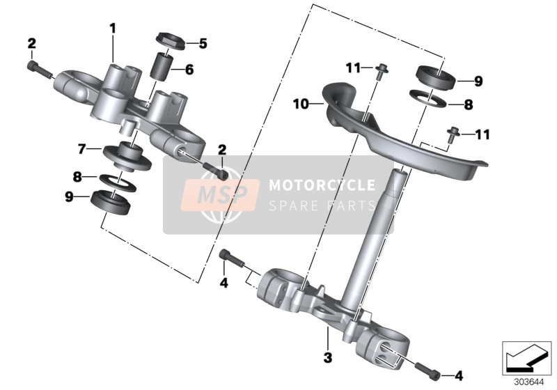 BMW G 650 GS Sertão (0136, 0146) 2011 Gaffelbrug voor een 2011 BMW G 650 GS Sertão (0136, 0146)