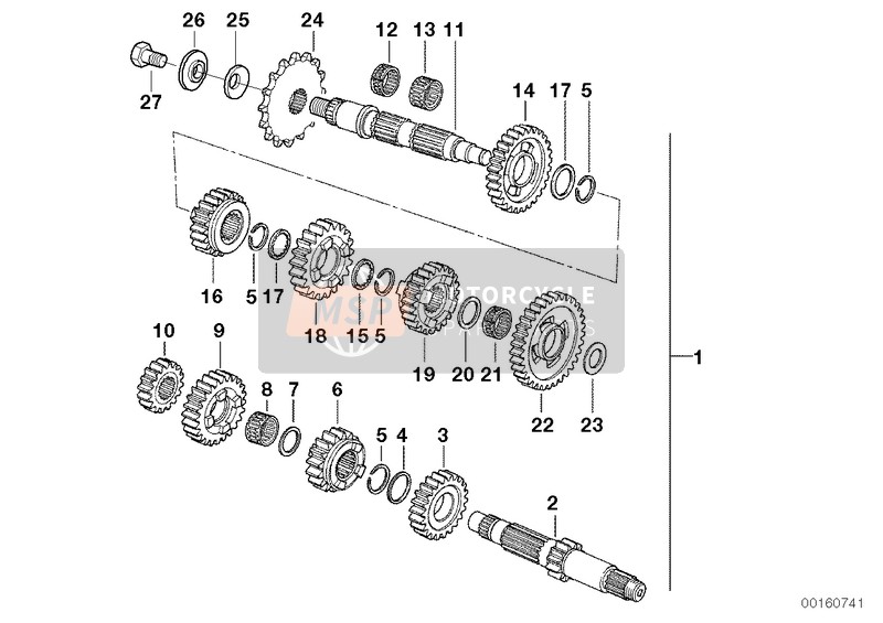 BMW G 650 Xchallenge (0165,0195) 2006 Manual transmission for a 2006 BMW G 650 Xchallenge (0165,0195)