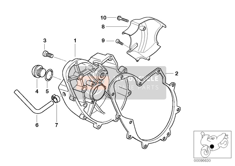 BMW G 650 Xcountry 07 (0164,0194) 2007 Motorcarterdeksesl rechts voor een 2007 BMW G 650 Xcountry 07 (0164,0194)