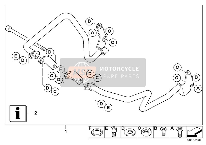 BMW G 650 Xcountry 07 (0164,0194) 2007 Etrier de protection de moteur  pour un 2007 BMW G 650 Xcountry 07 (0164,0194)