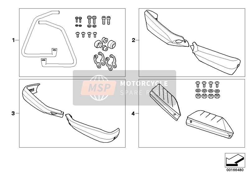 BMW G 650 Xcountry 07 (0164,0194) 2007 Juego de protectores de manos para un 2007 BMW G 650 Xcountry 07 (0164,0194)