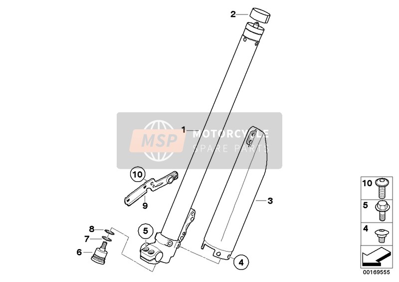 BMW G 650 Xcountry 07 (0164,0194) 2006 Tube glissant pour un 2006 BMW G 650 Xcountry 07 (0164,0194)