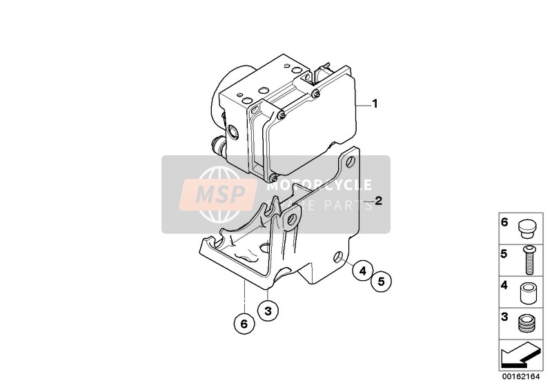 BMW G 650 Xcountry 07 (0164,0194) 2006 Modulateur de pression ABS pour un 2006 BMW G 650 Xcountry 07 (0164,0194)