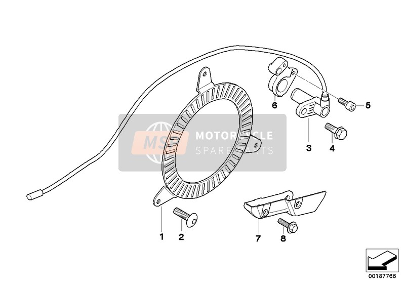 BMW G 650 Xcountry 07 (0164,0194) 2007 SENSOR RING for a 2007 BMW G 650 Xcountry 07 (0164,0194)