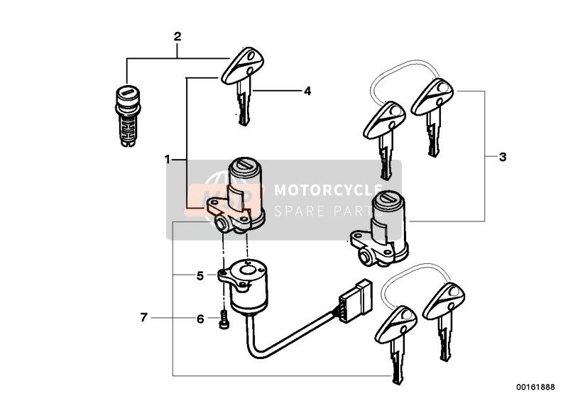 BMW G 650 Xcountry 07 (0164,0194) 2007 LOCKS F VEHICLE for a 2007 BMW G 650 Xcountry 07 (0164,0194)