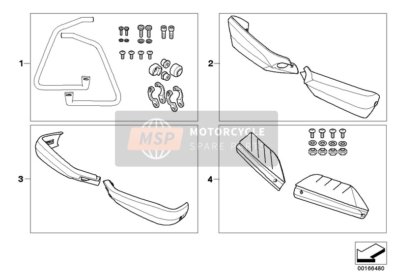 BMW G 650 Xcountry 08 (0141,0151) 2007 Set of hand guards for a 2007 BMW G 650 Xcountry 08 (0141,0151)