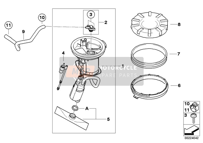 BMW G 650 Xcountry 08 (0141,0151) 2009 FUEL PUMP for a 2009 BMW G 650 Xcountry 08 (0141,0151)