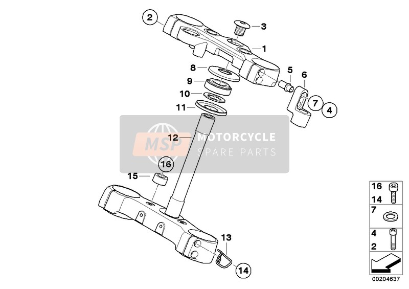 BMW G 650 Xcountry 08 (0141,0151) 2007 FORK BRIDGE for a 2007 BMW G 650 Xcountry 08 (0141,0151)