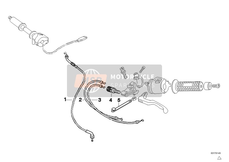 BMW G 650 Xcountry 08 (0141,0151) 2007 BOWDEN CABLE for a 2007 BMW G 650 Xcountry 08 (0141,0151)