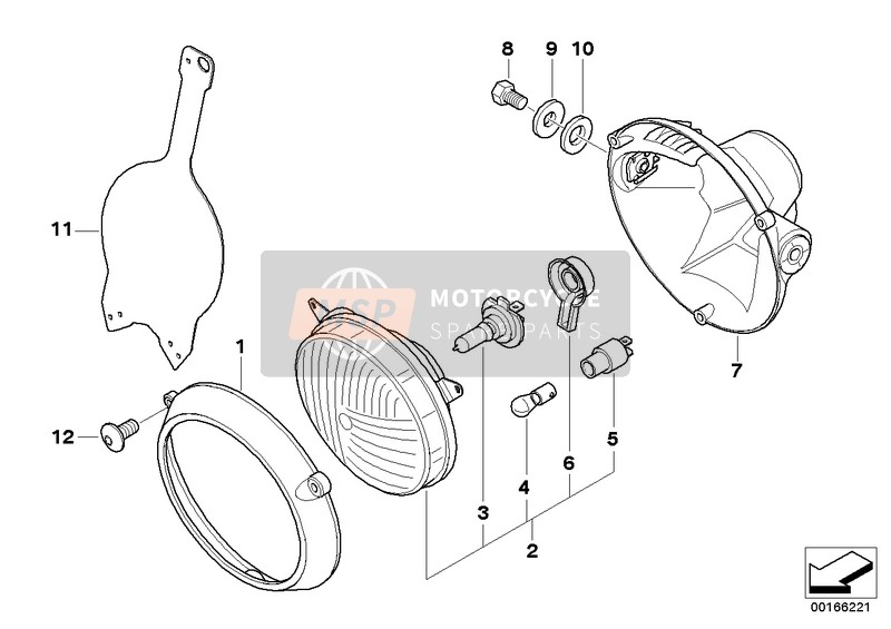 63127689962, Projecteur, BMW, 1