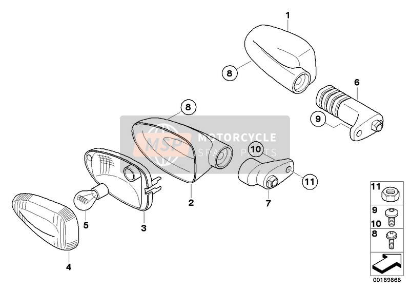 63137687008, Soporte De Intermitente, BMW, 1