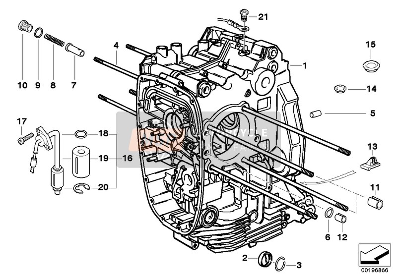 BMW HP 2 Enduro (0369,0389) 2006 ENGINE HOUSING for a 2006 BMW HP 2 Enduro (0369,0389)