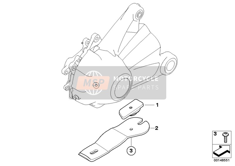 BMW HP 2 Enduro (0369,0389) 2005 Rear Axle Guard for a 2005 BMW HP 2 Enduro (0369,0389)