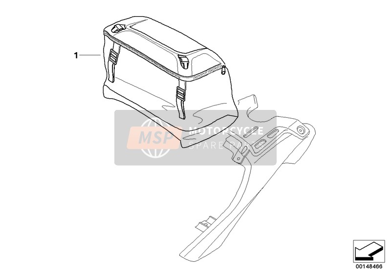 BMW HP 2 Megamoto (0310,0320) 2007 REAR POCKET for a 2007 BMW HP 2 Megamoto (0310,0320)