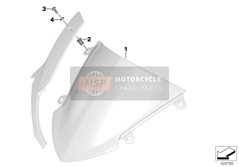 BMW HP 2 Sport (0458, 0468) 2009 WINDSHIELD for a 2009 BMW HP 2 Sport (0458, 0468)