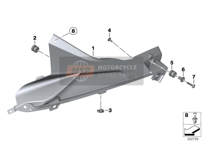 BMW HP 4 (0D01, 0D11) 2012 Porta badge. 1 per un 2012 BMW HP 4 (0D01, 0D11)