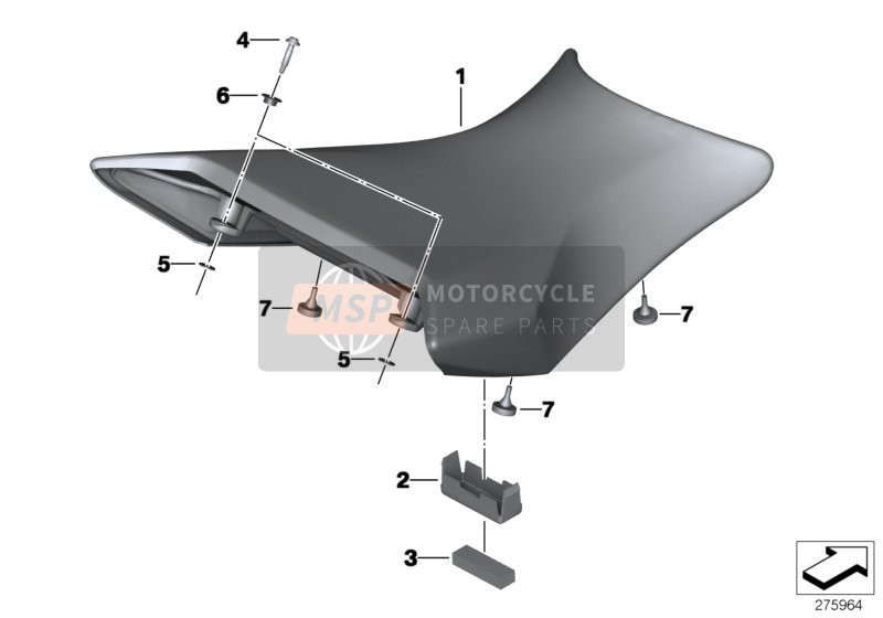 BMW HP 4 (0D01, 0D11) 2012 Sitzbank für ein 2012 BMW HP 4 (0D01, 0D11)