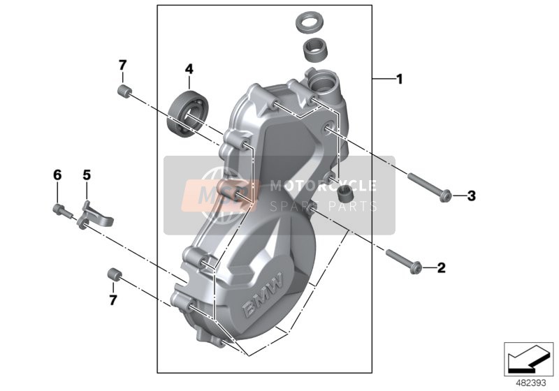 BMW HP 4 (0D01, 0D11) 2014 Motorcarterdeksesl links voor een 2014 BMW HP 4 (0D01, 0D11)