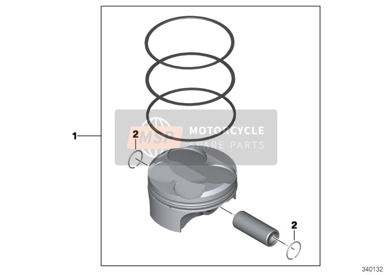 BMW HP 4 (0D01, 0D11) 2012 Pistón para un 2012 BMW HP 4 (0D01, 0D11)