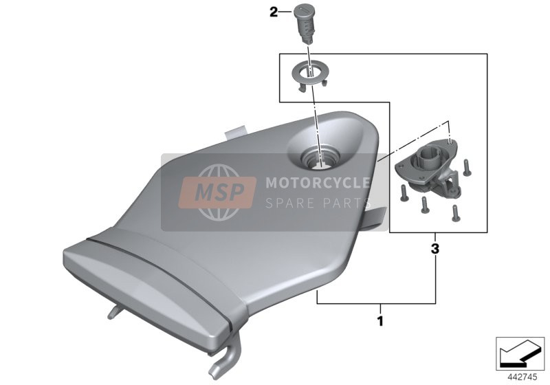 BMW HP 4 (0D01, 0D11) 2012 Stoel comfort passagier voor een 2012 BMW HP 4 (0D01, 0D11)