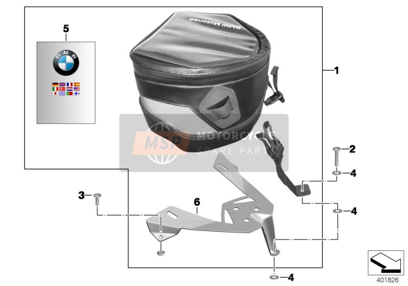 BMW HP 4 (0D01, 0D11) 2012 TANK-BAG for a 2012 BMW HP 4 (0D01, 0D11)