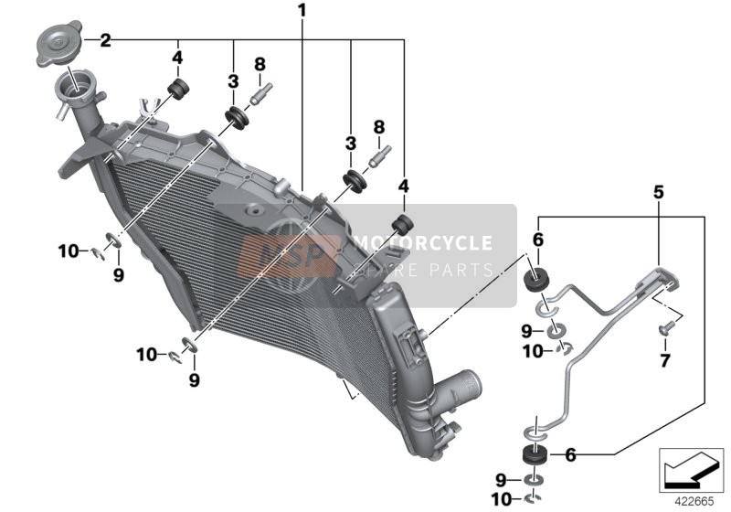 BMW HP 4 (0D01, 0D11) 2014 Termosifone per un 2014 BMW HP 4 (0D01, 0D11)