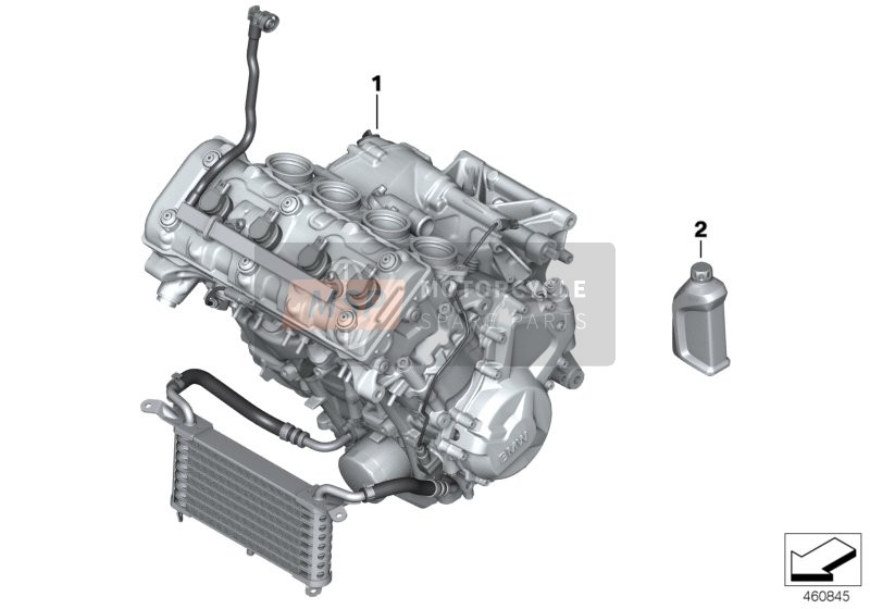 BMW HP 4 (0D01, 0D11) 2012 Motor voor een 2012 BMW HP 4 (0D01, 0D11)