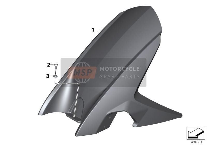 BMW HP 4Race (0E31, 0E33) 2017 Copriruota posteriore per un 2017 BMW HP 4Race (0E31, 0E33)