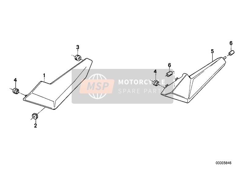 BMW K 1100 LT (0526, 0536) 1989 Cache-batterie 1 pour un 1989 BMW K 1100 LT (0526, 0536)