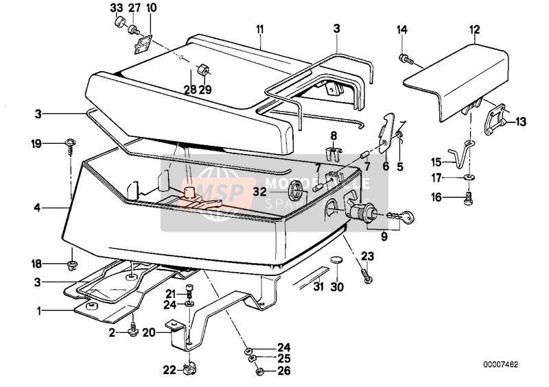 BMW K 1100 LT (0526, 0536) 1989 RADIO TELEPHONE BOX for a 1989 BMW K 1100 LT (0526, 0536)