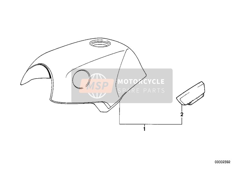 BMW K 1100 LT (0526, 0536) 1989 Réservoir de carburant/grippe-genoux pour un 1989 BMW K 1100 LT (0526, 0536)