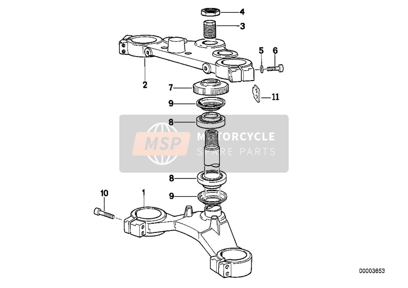 Fork brace, bottom/top