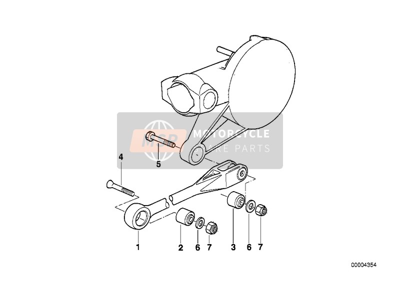 BMW K 1100 LT (0526, 0536) 1994 Traverse de pont arriere 1 pour un 1994 BMW K 1100 LT (0526, 0536)