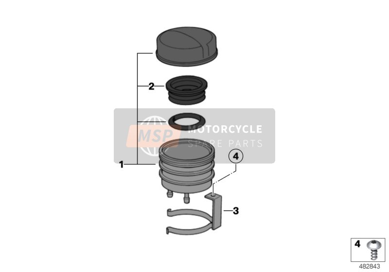 BMW K 1100 LT (0526, 0536) 1989 Réservoir AR pour un 1989 BMW K 1100 LT (0526, 0536)