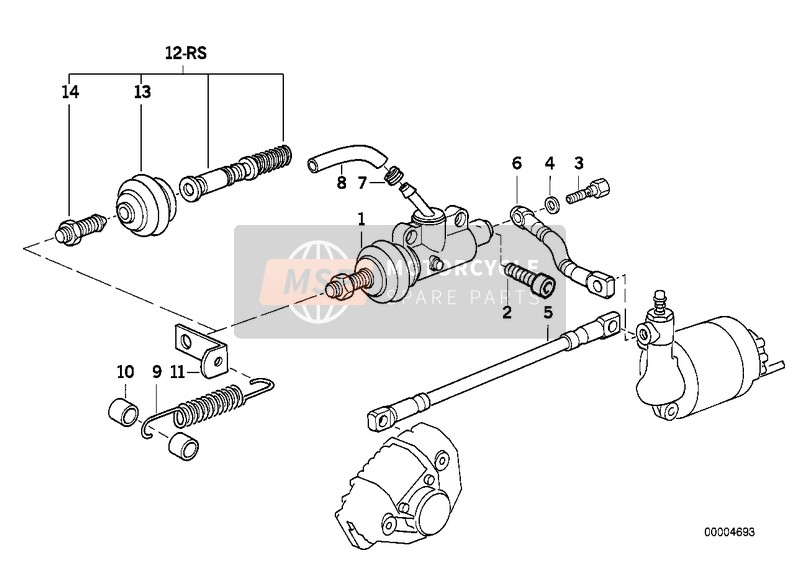 Master cylinder/ABS rear