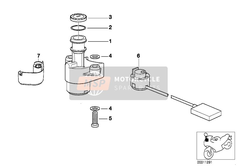 BMW K 1200 GT 01 (0548,0558) 2004 Interrupteur d'allumage pour un 2004 BMW K 1200 GT 01 (0548,0558)