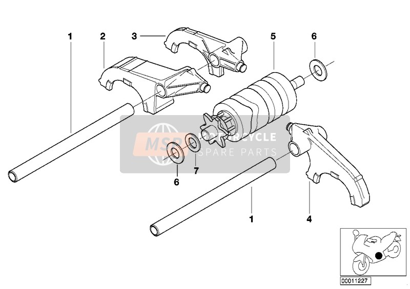 23317683402, Schaltwalze, BMW, 0